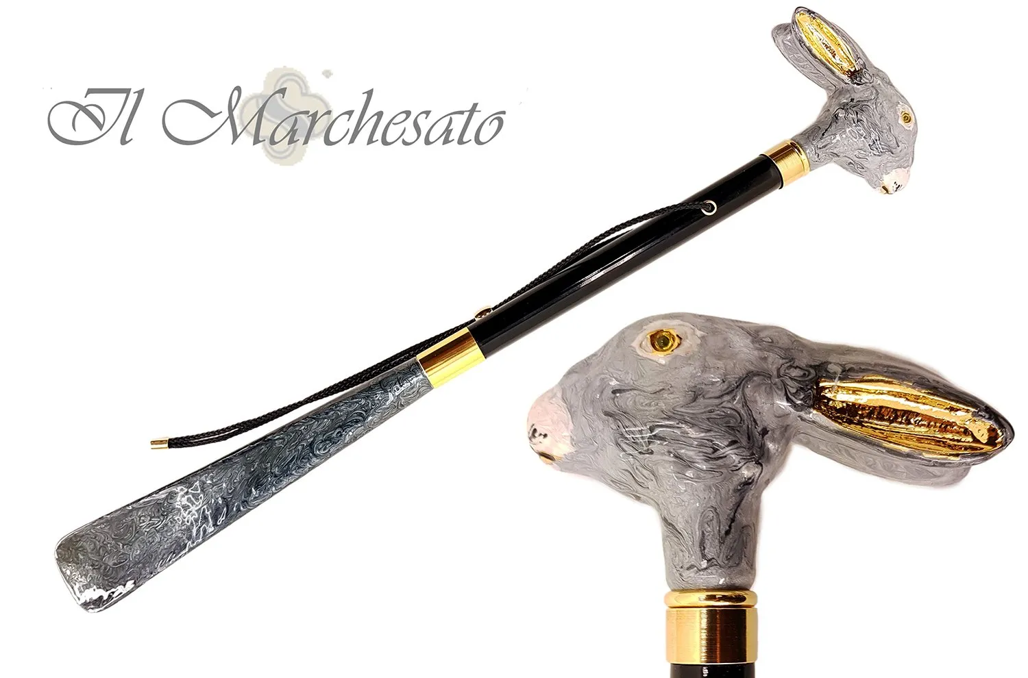 il Marchesato Enameled Rabbit Shoehorn