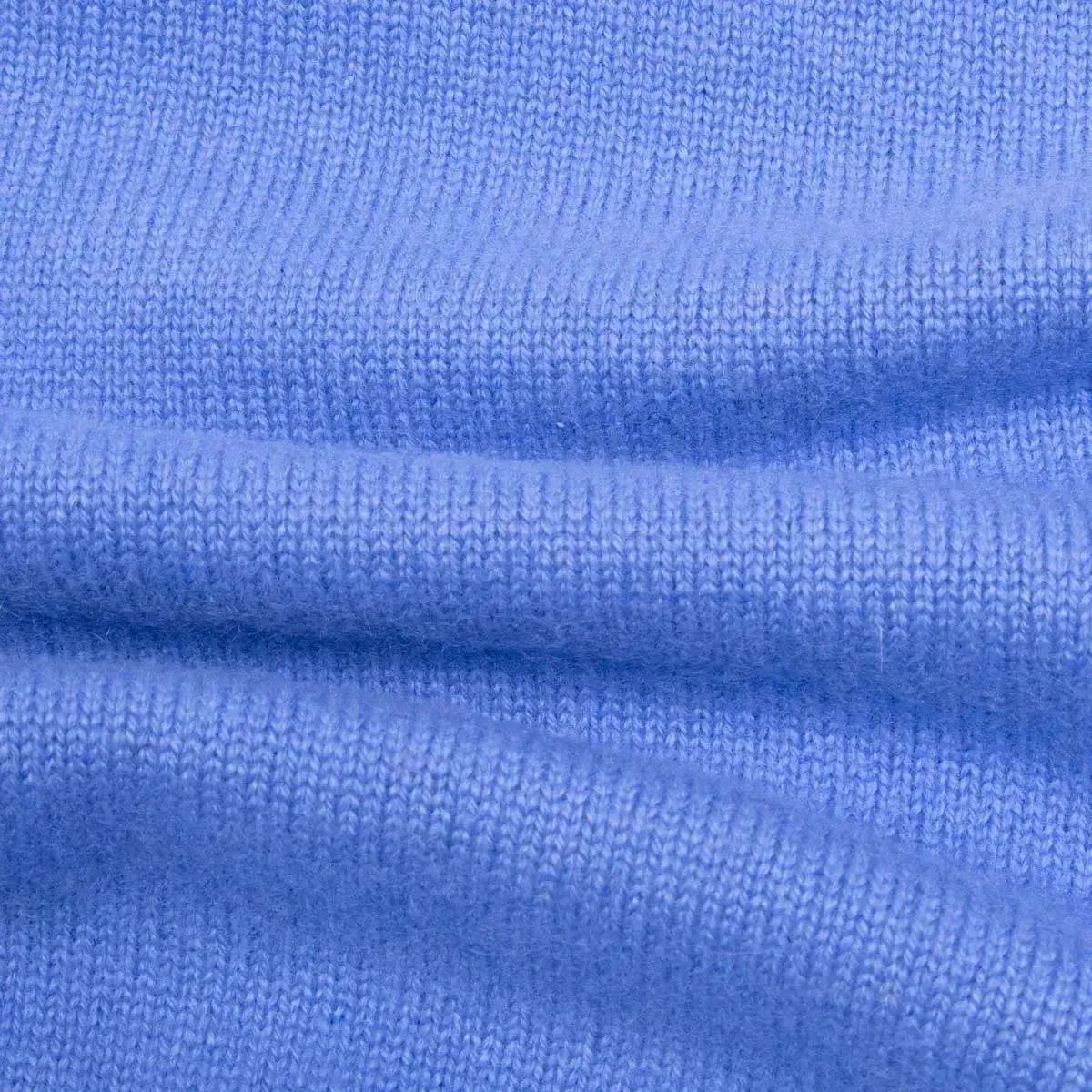 Isfahan Blue Tobermorey 4ply V-Neck Cashmere Sweater