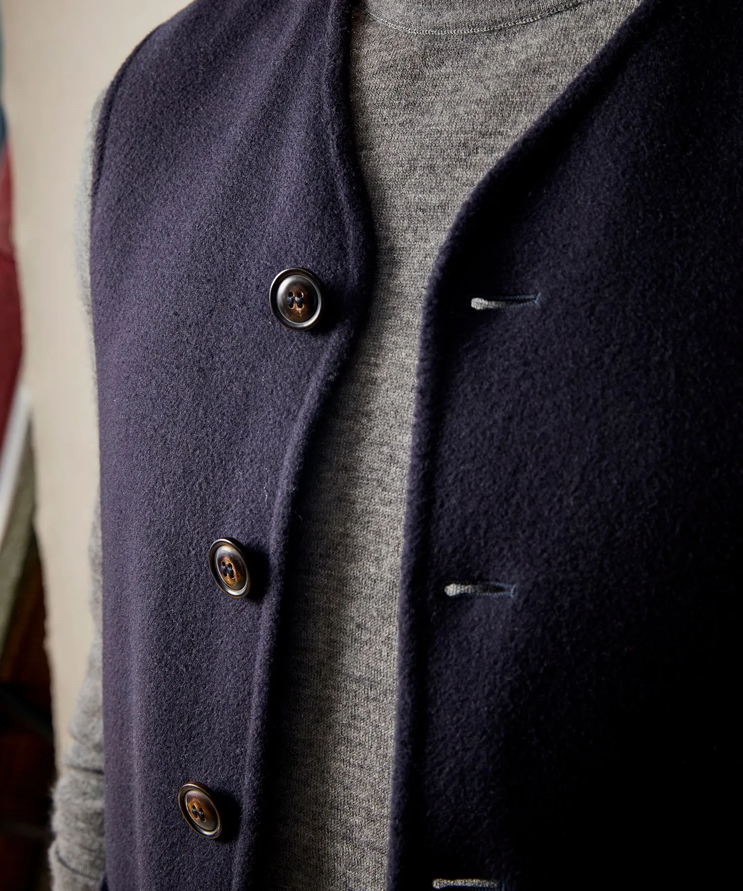 Italian Cashmere Vest in Navy