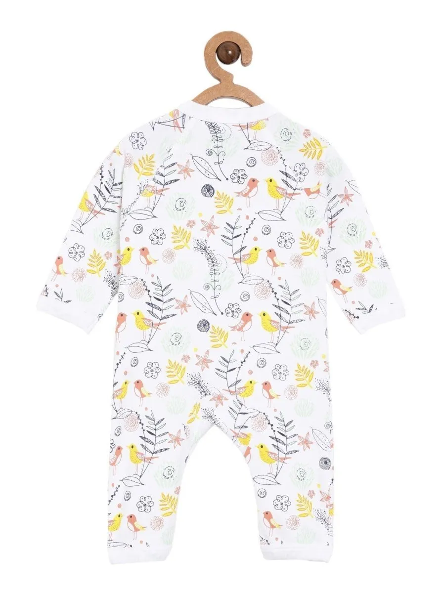 Jabla Style Infant Romper Combo of 3-Puppy-Sparrow-Bear in the Garden