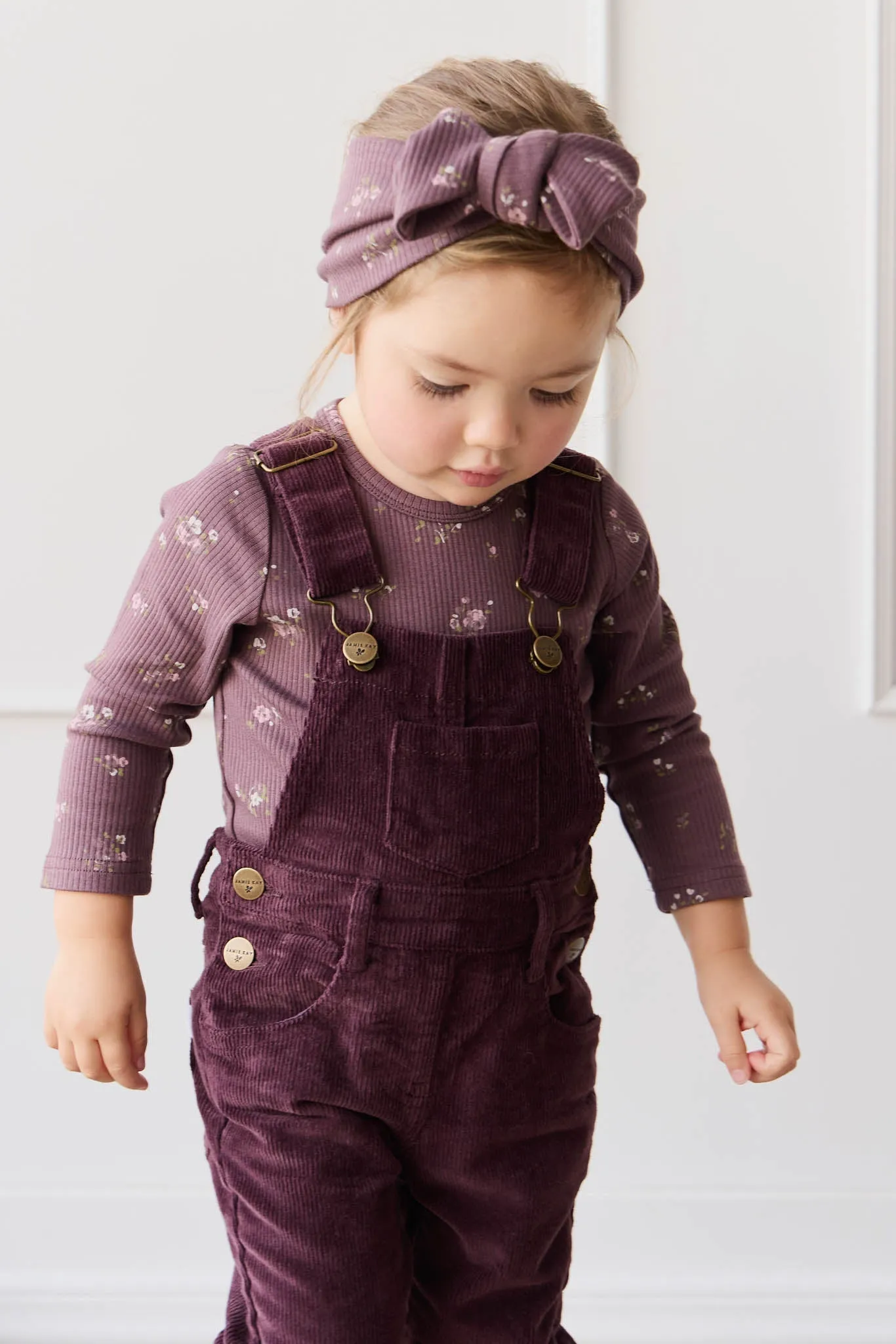 Jordie Cord Overall - Blackberry