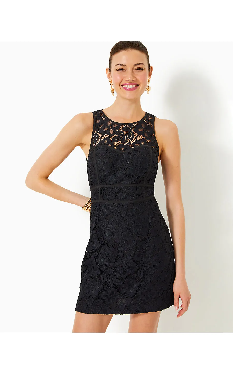 JULI LACE ROMPER - NOIR - FLORA CORDED LACE