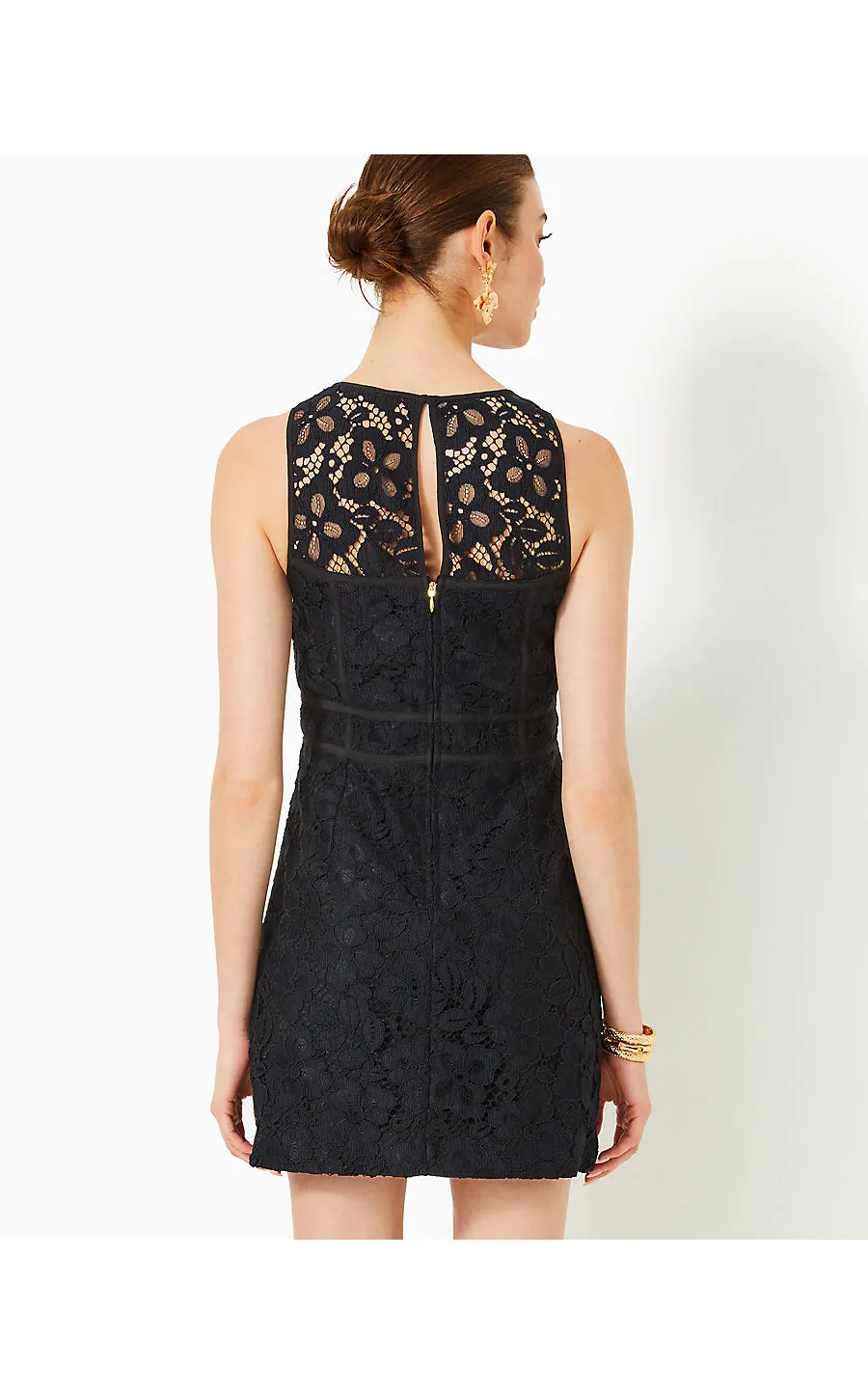 JULI LACE ROMPER - NOIR - FLORA CORDED LACE