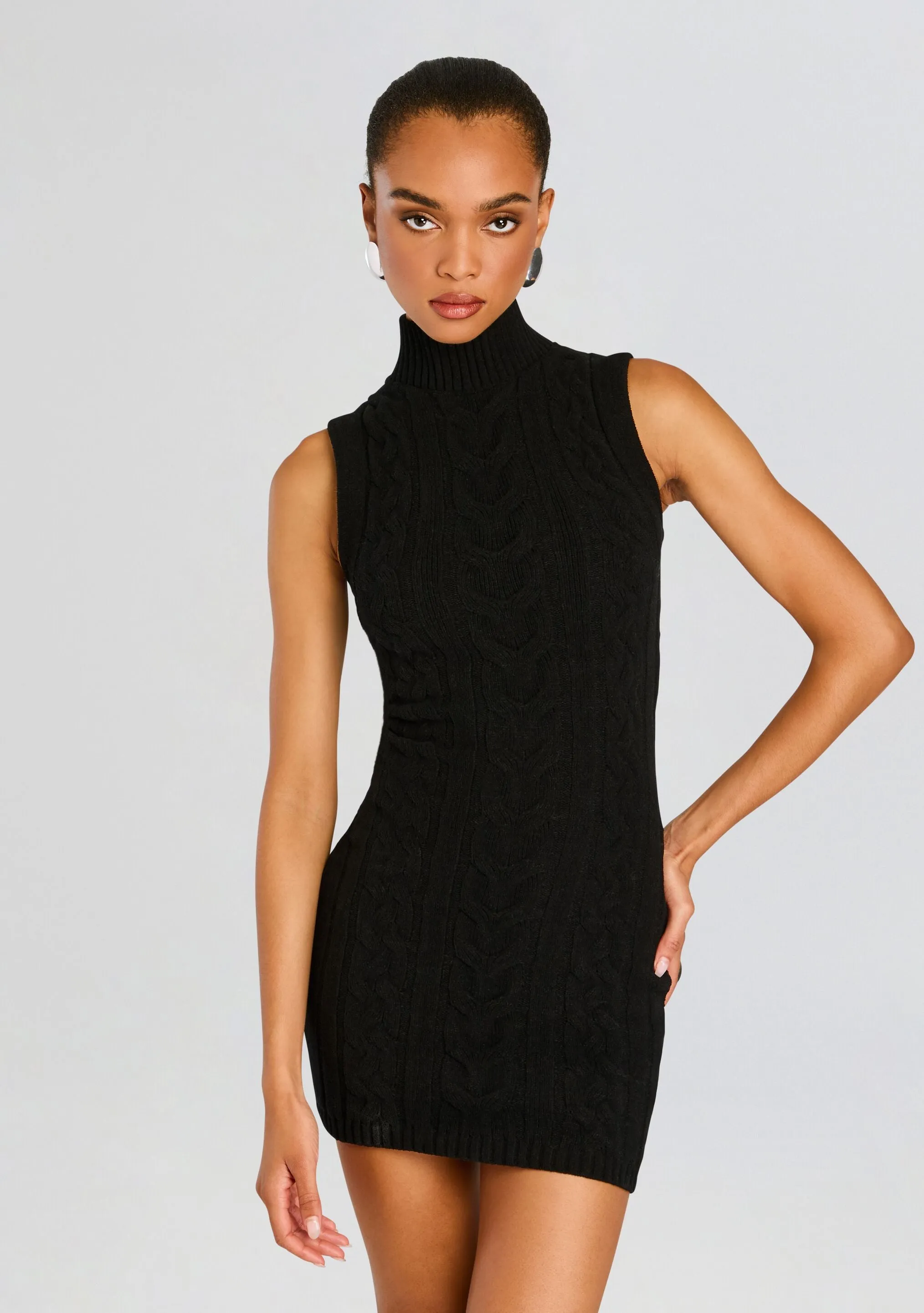 Julissa Cable Knit Mini Dress