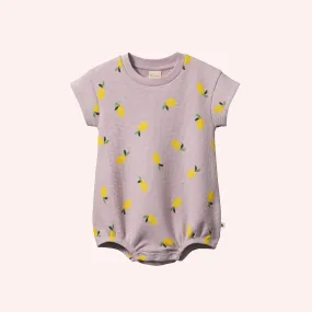 Juno Romper Waffle - Lilac Lemon Print