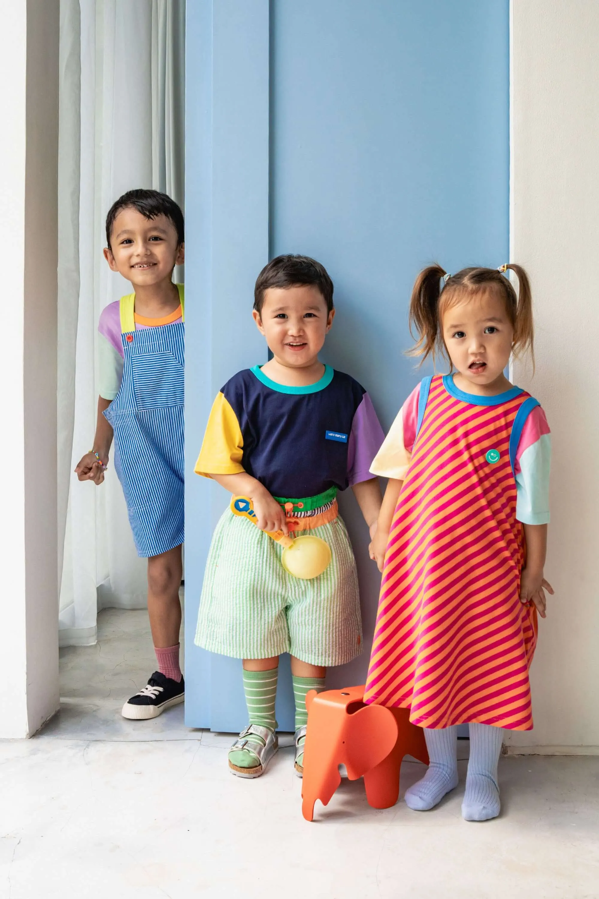 Kids Striped Trapeze Dress