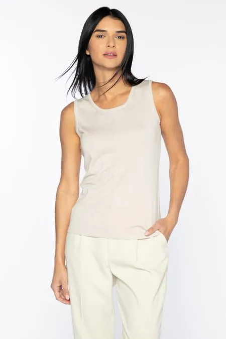 Kinross Cashmere Seamed Tank