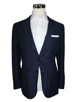 Kiton Sport Coat Navy Men Blazer EUR 52 - US 42 R Cashmere Cotton SALE