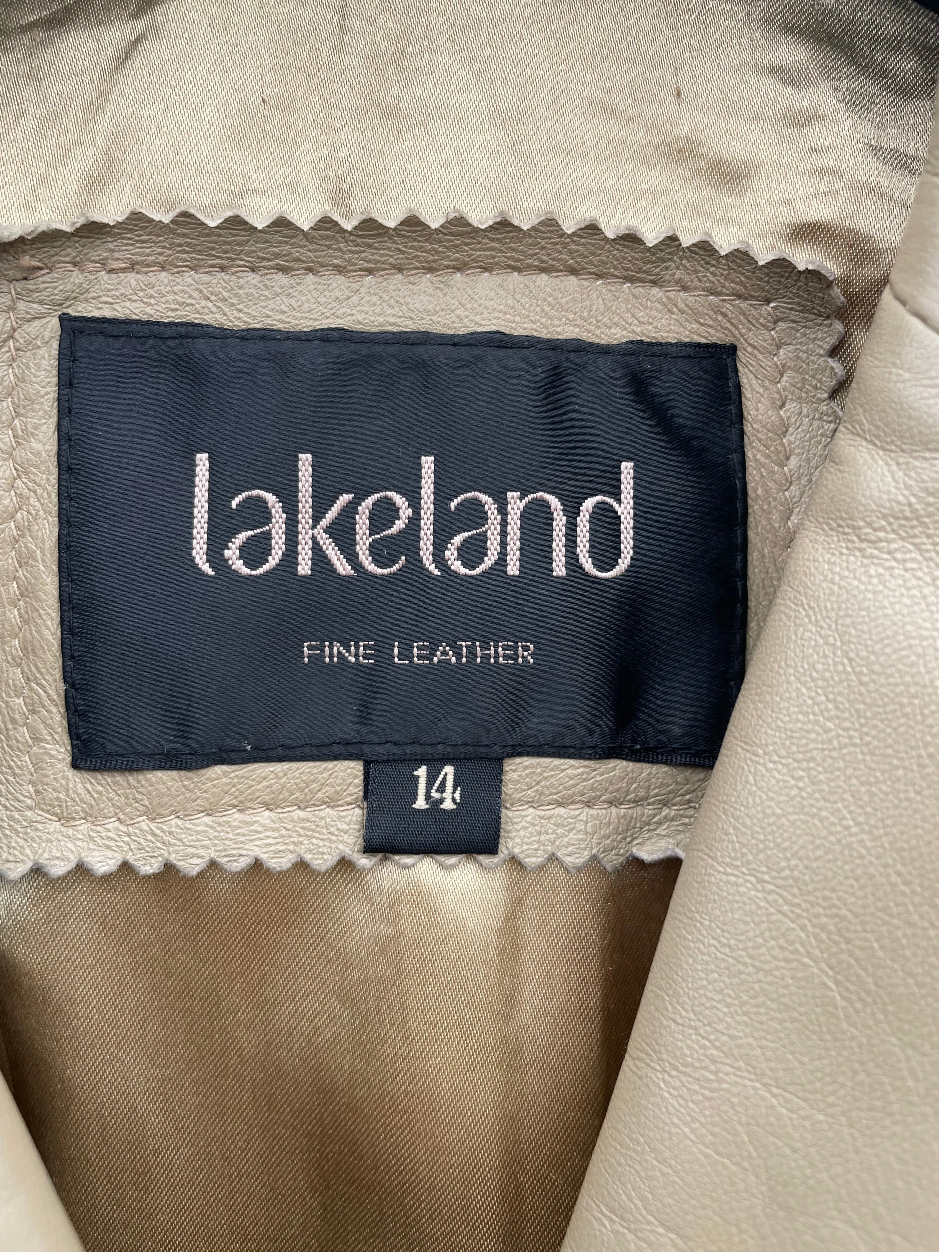 Lakeland Leather Coat Size 14