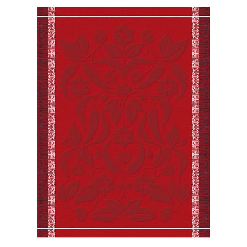 Le Jacquard Francais Tea Towel "Piments" Red