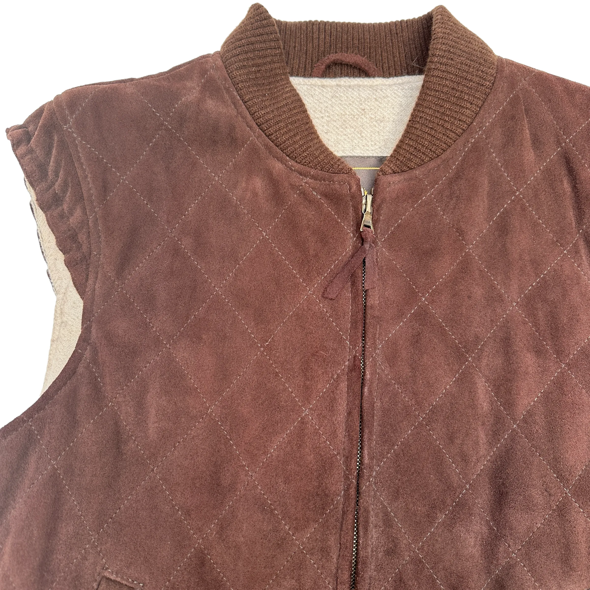 Leather & Cashmere Vest - S