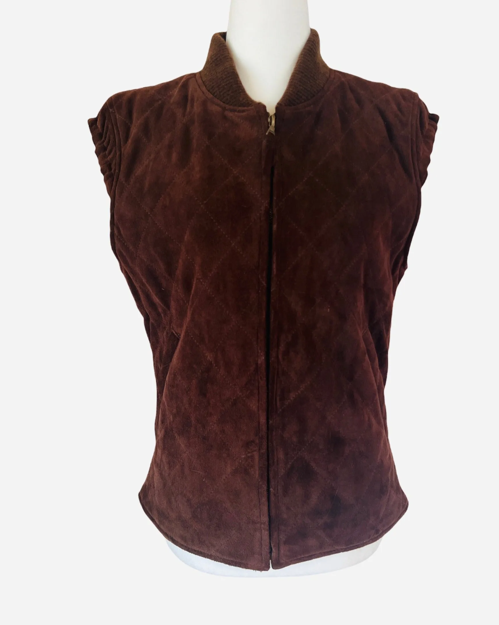 Leather & Cashmere Vest - S