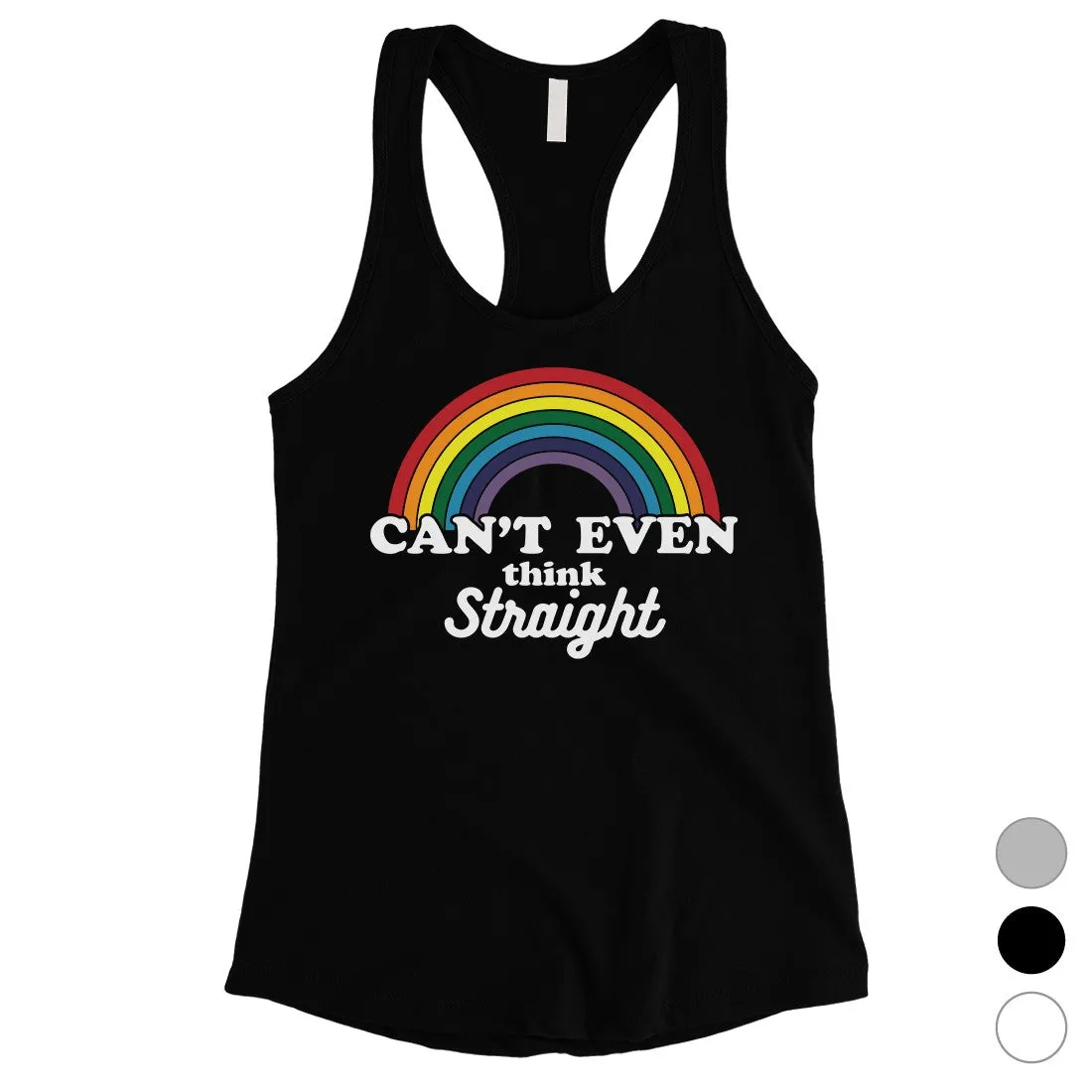 LGBT Can't Straight Rainbow Womens Tank Top