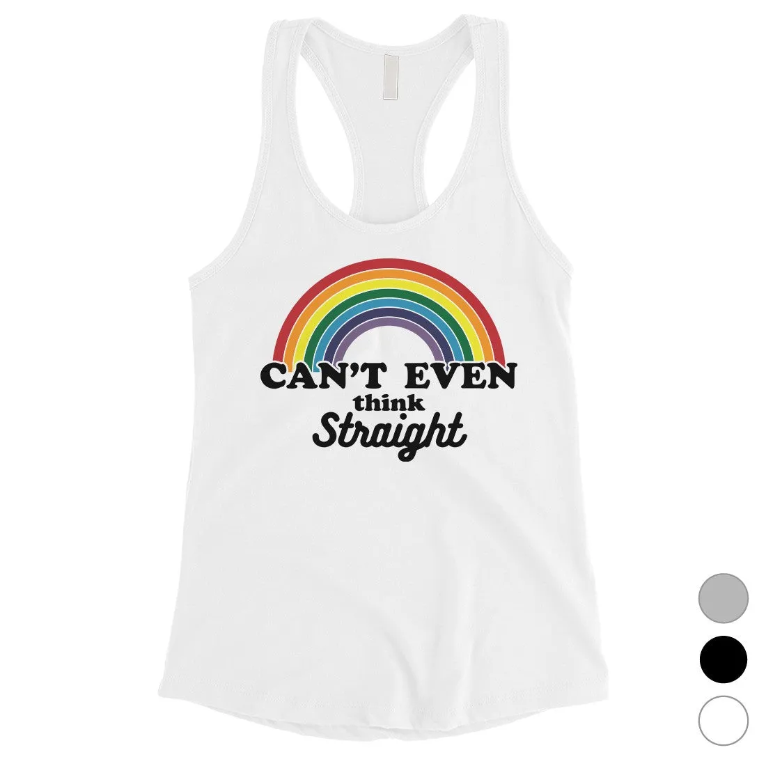 LGBT Can't Straight Rainbow Womens Tank Top