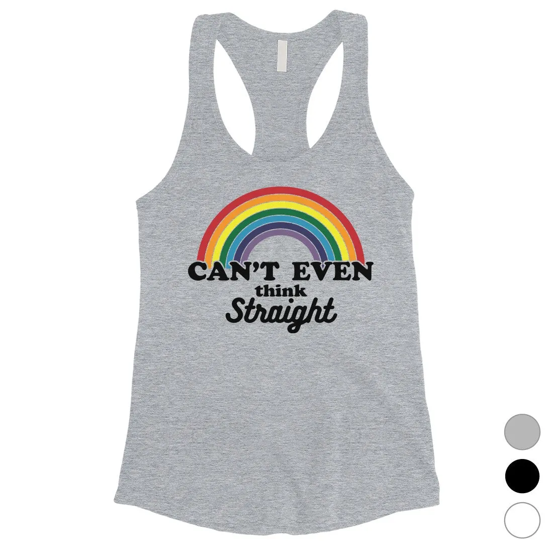 LGBT Can't Straight Rainbow Womens Tank Top