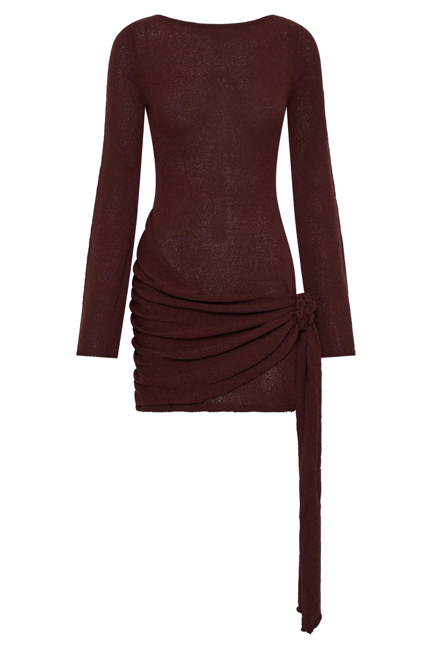 Liana Long Sleeve Knit Mini Dress - Plum