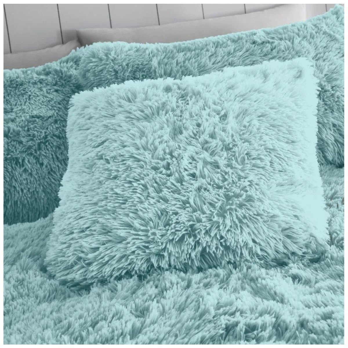 Luxury Pack of 4 Cushion Covers Teddy Fleece Hugg & Snug