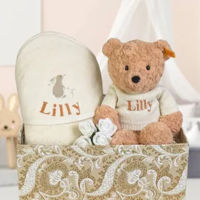 Luxury Steiff Baby Gift Box - Teddy & Towel