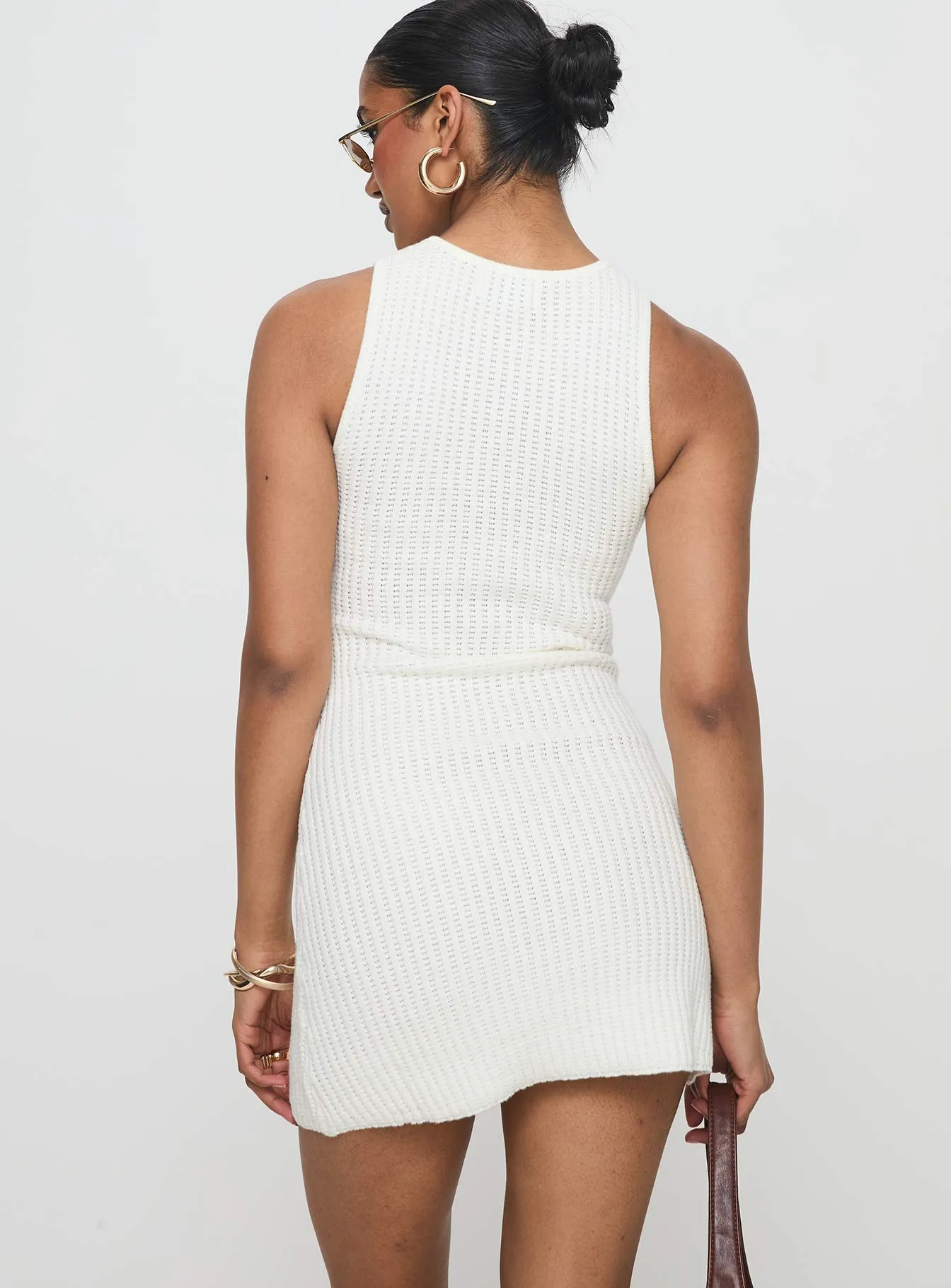 Manicotti Mini Dress White