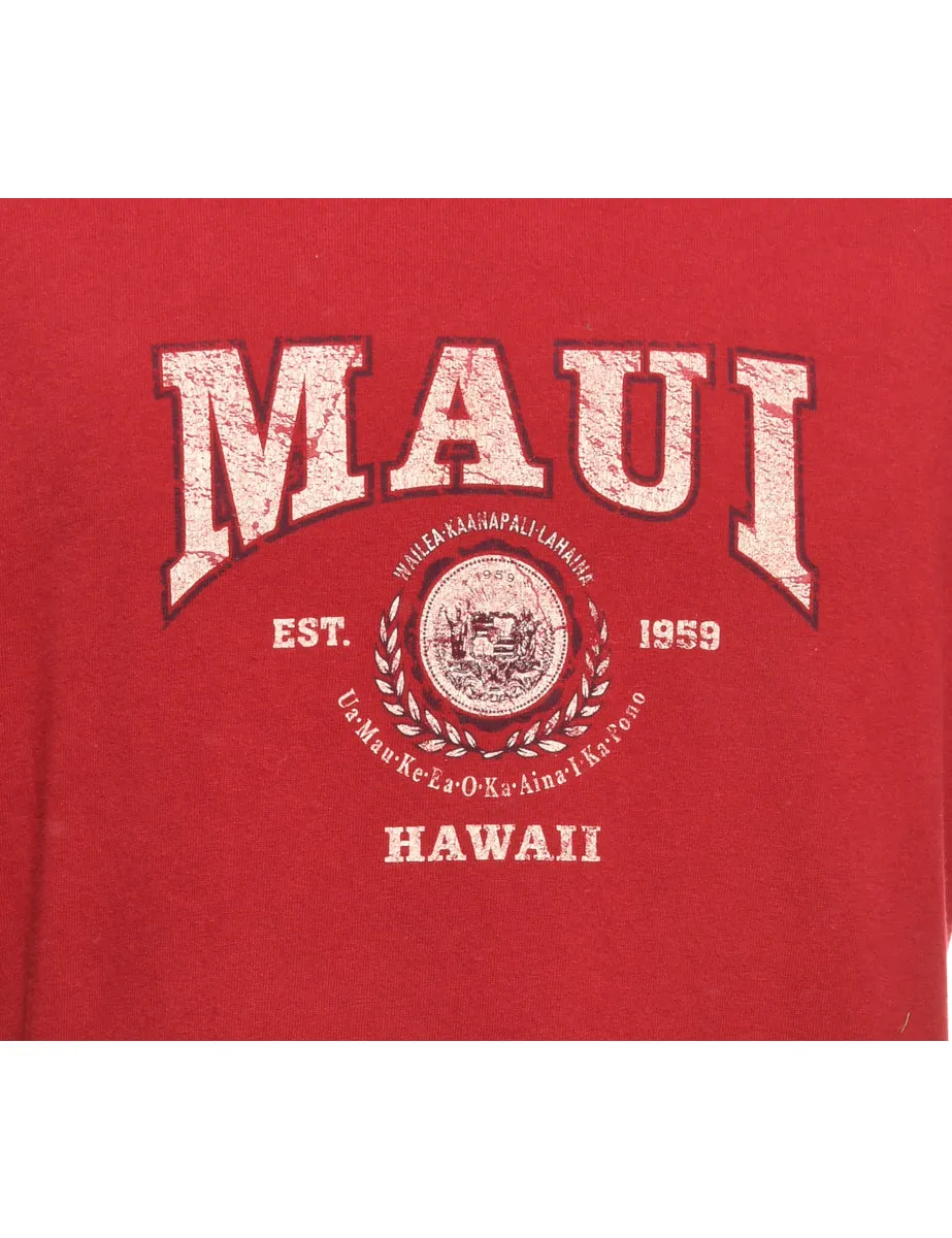 MAUI Printed T-shirt - L