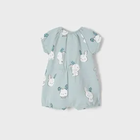 Mayoral Mint Bunny Romper