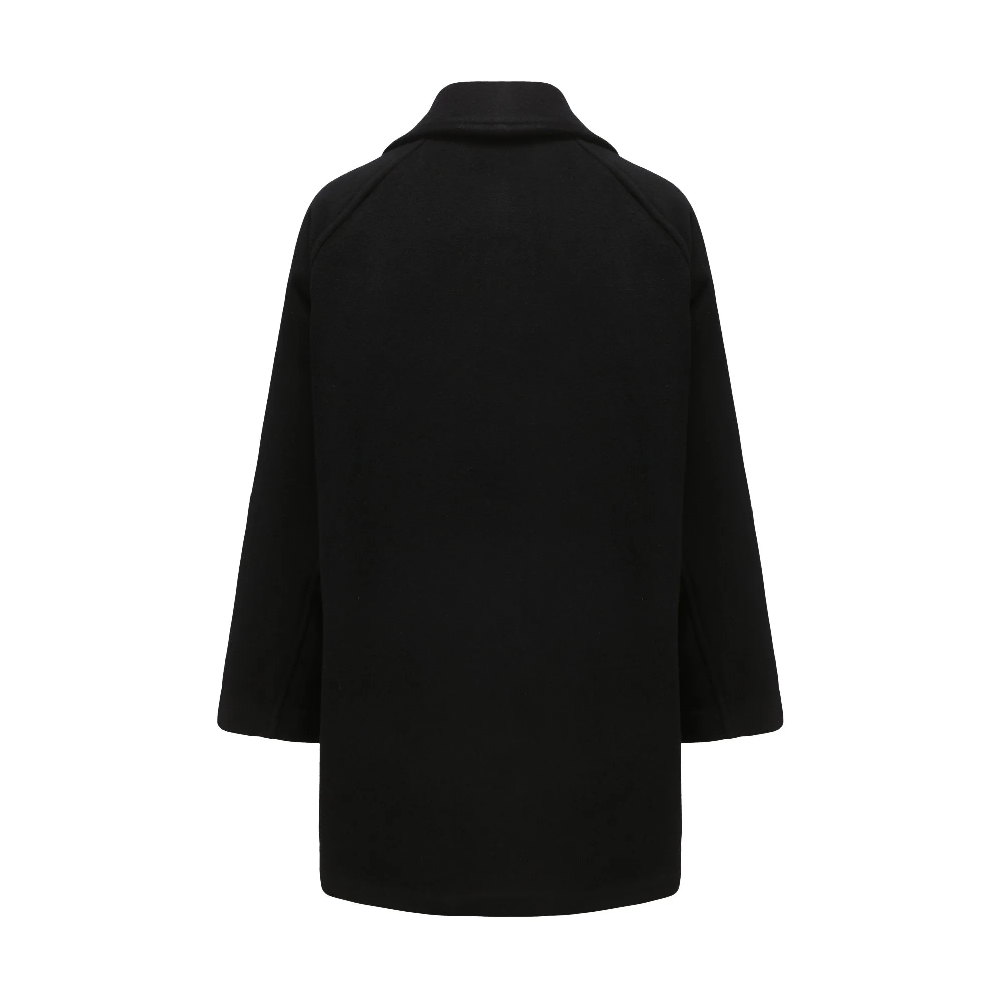 Men Belted Coat - Black