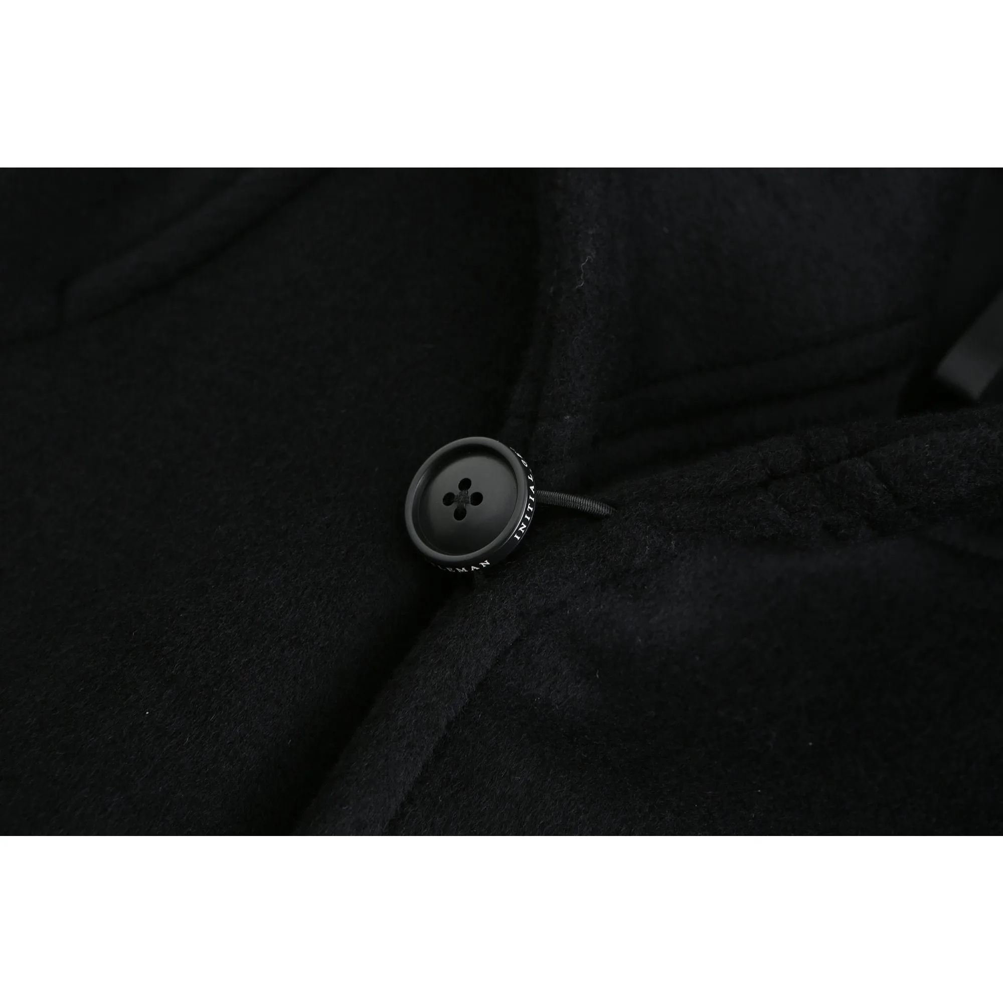 Men Belted Coat - Black