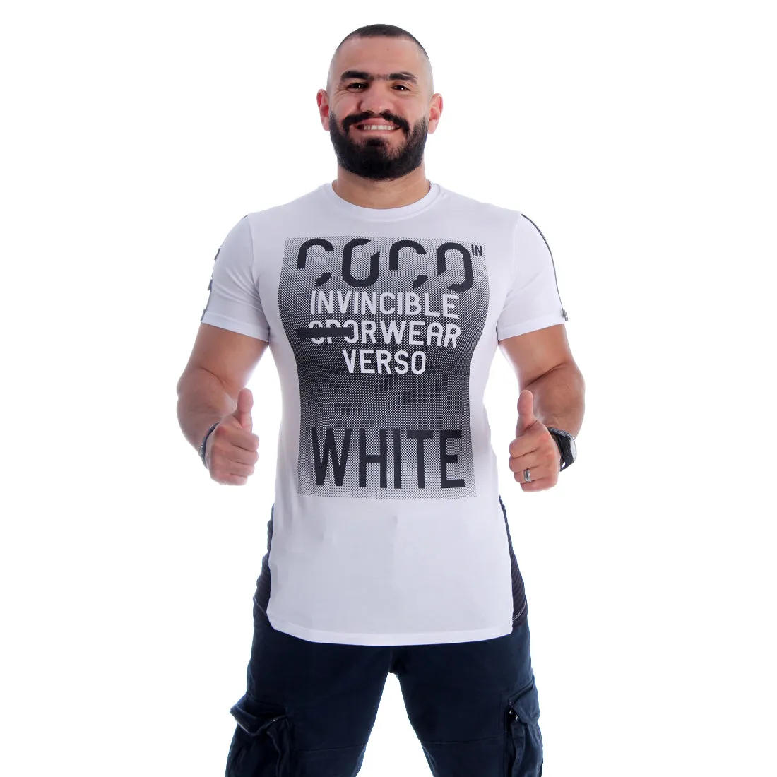 Men T-shirt- white / made in Turkey -3351