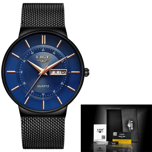 Mens Luxury LIGE Watch