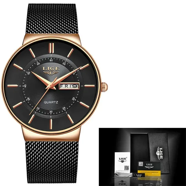 Mens Luxury LIGE Watch