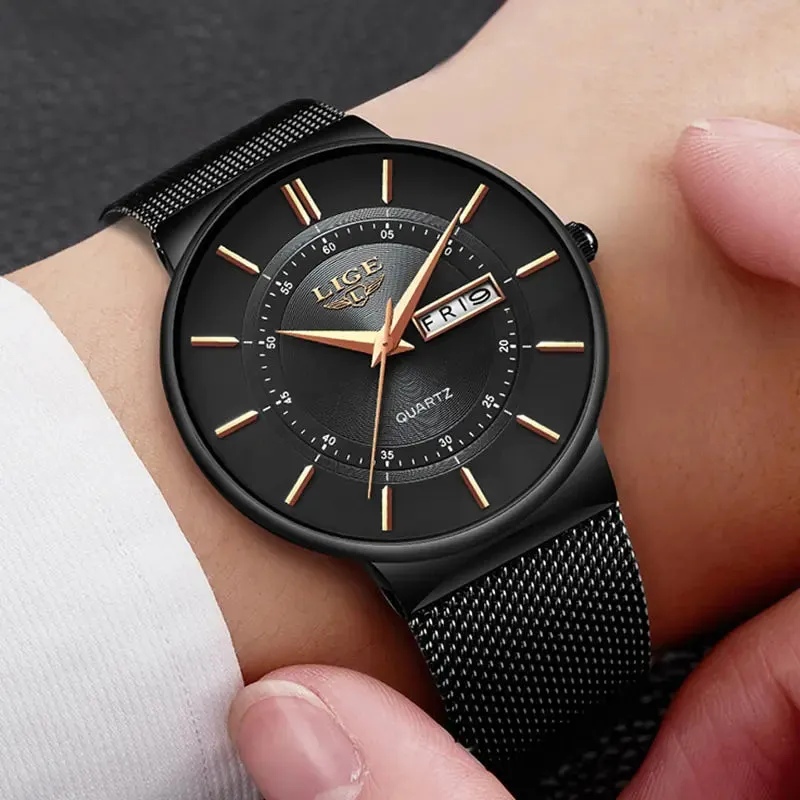 Mens Luxury LIGE Watch