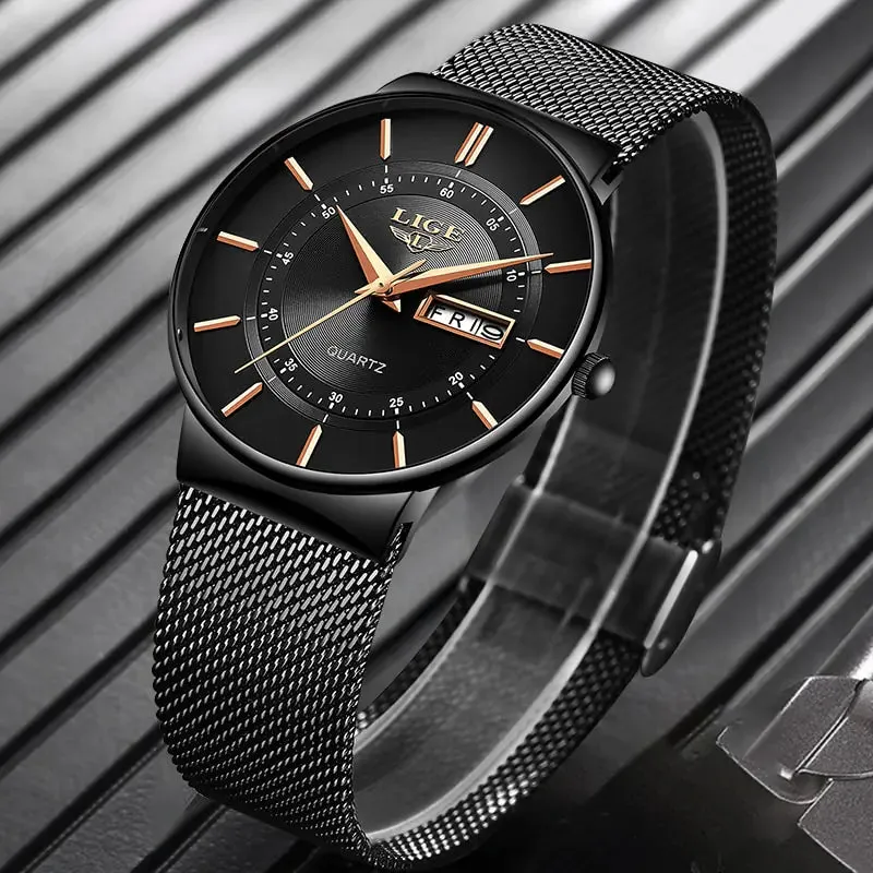 Mens Luxury LIGE Watch