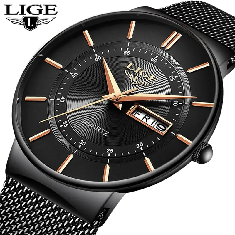 Mens Luxury LIGE Watch