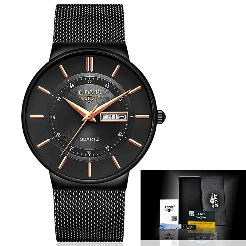 Mens Luxury LIGE Watch