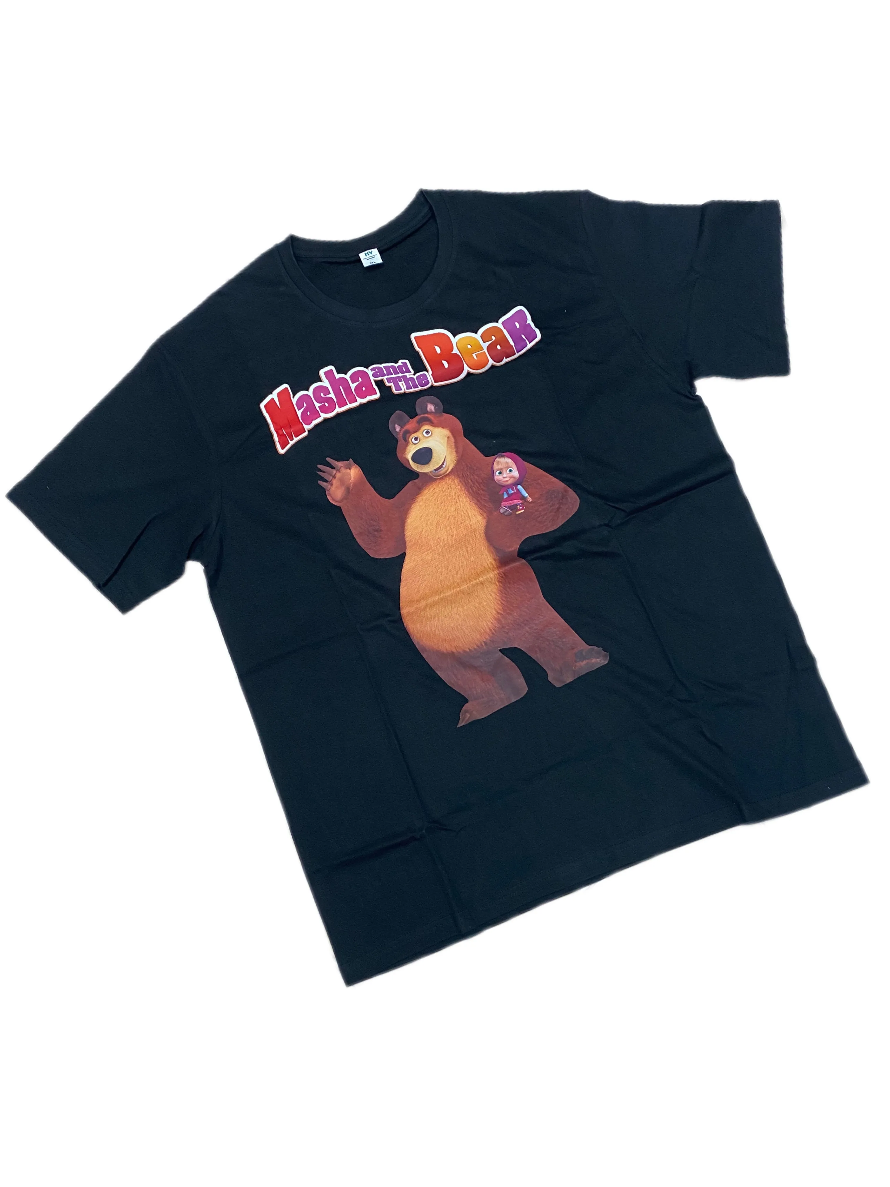 Men's T Shirt Cotton High Quality Short Sleeve Men T-shirt for Male Masha and the Bear T-shirt Tops Tshirt Tees Size XXL S4601045