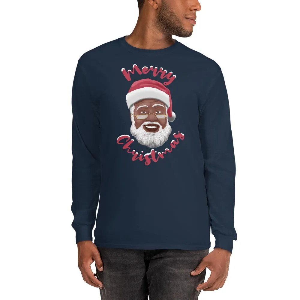 Merry Christmas (Black Santa Claus) Long Sleeve T-Shirt