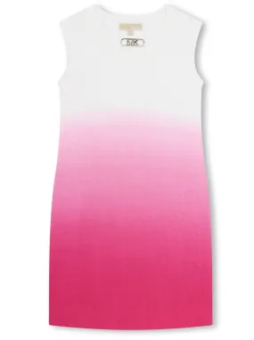 Michael Kors  Gradient Pink Knit Sleeveless Knit Dress