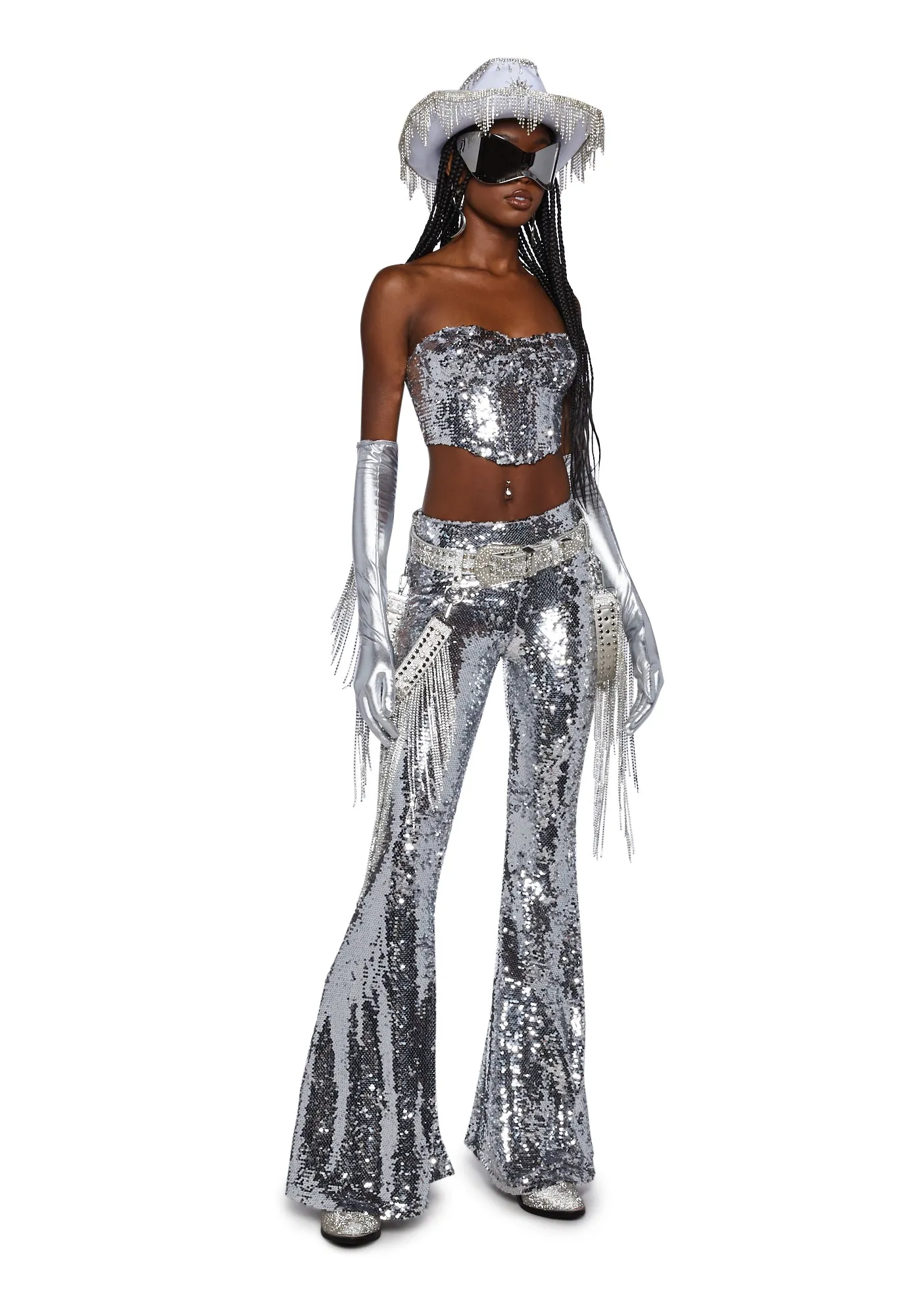 Mirror Ball Dancer Flare Pants