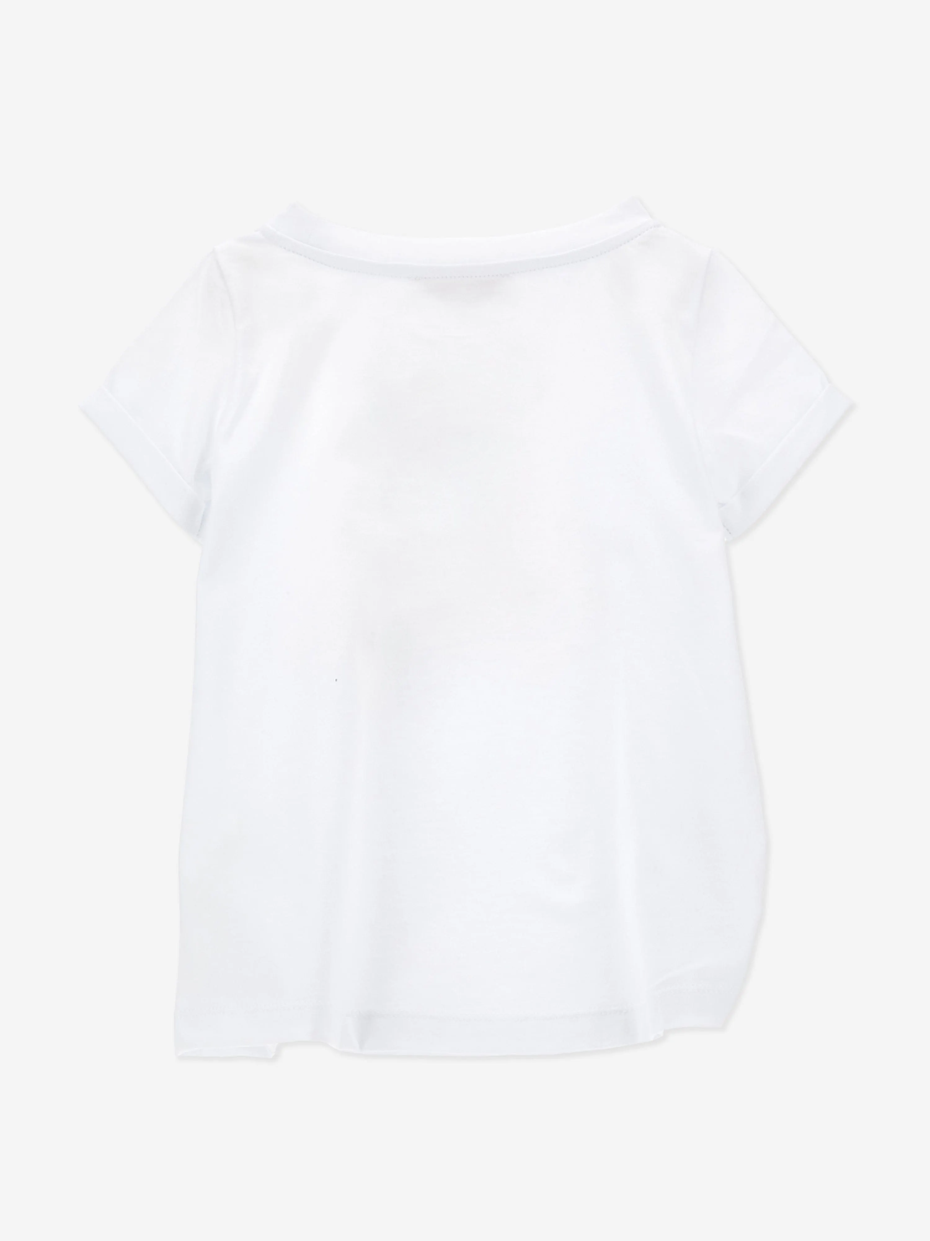 Monnalisa Girls Teddy Bear Maxi T-Shirt in White