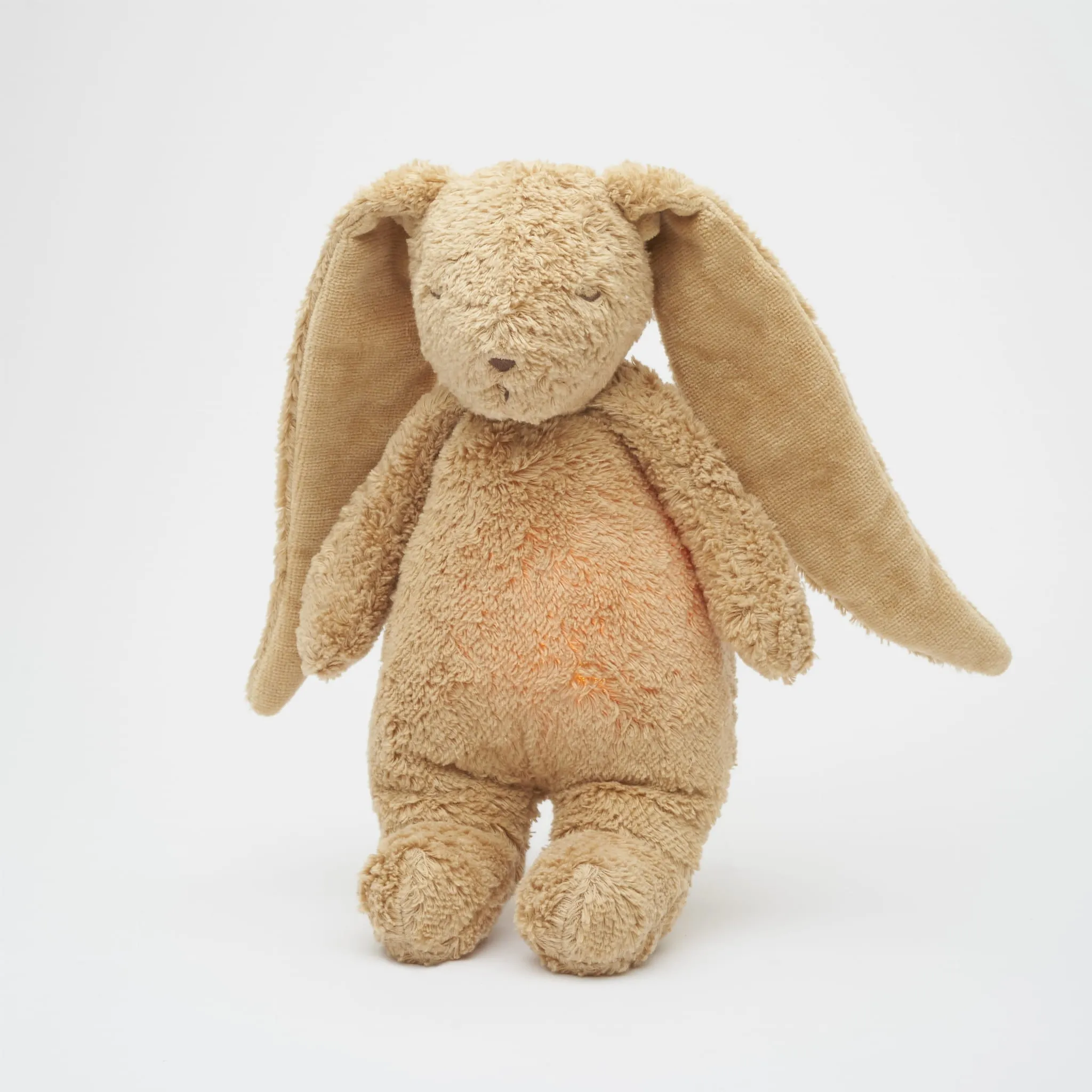 Moonie Plush Toy Heartbeat and Light | Bunny Organic Cappuccino Natural