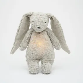 Moonie Plush Toy Heartbeat and Light | Bunny Organic Grey Natural