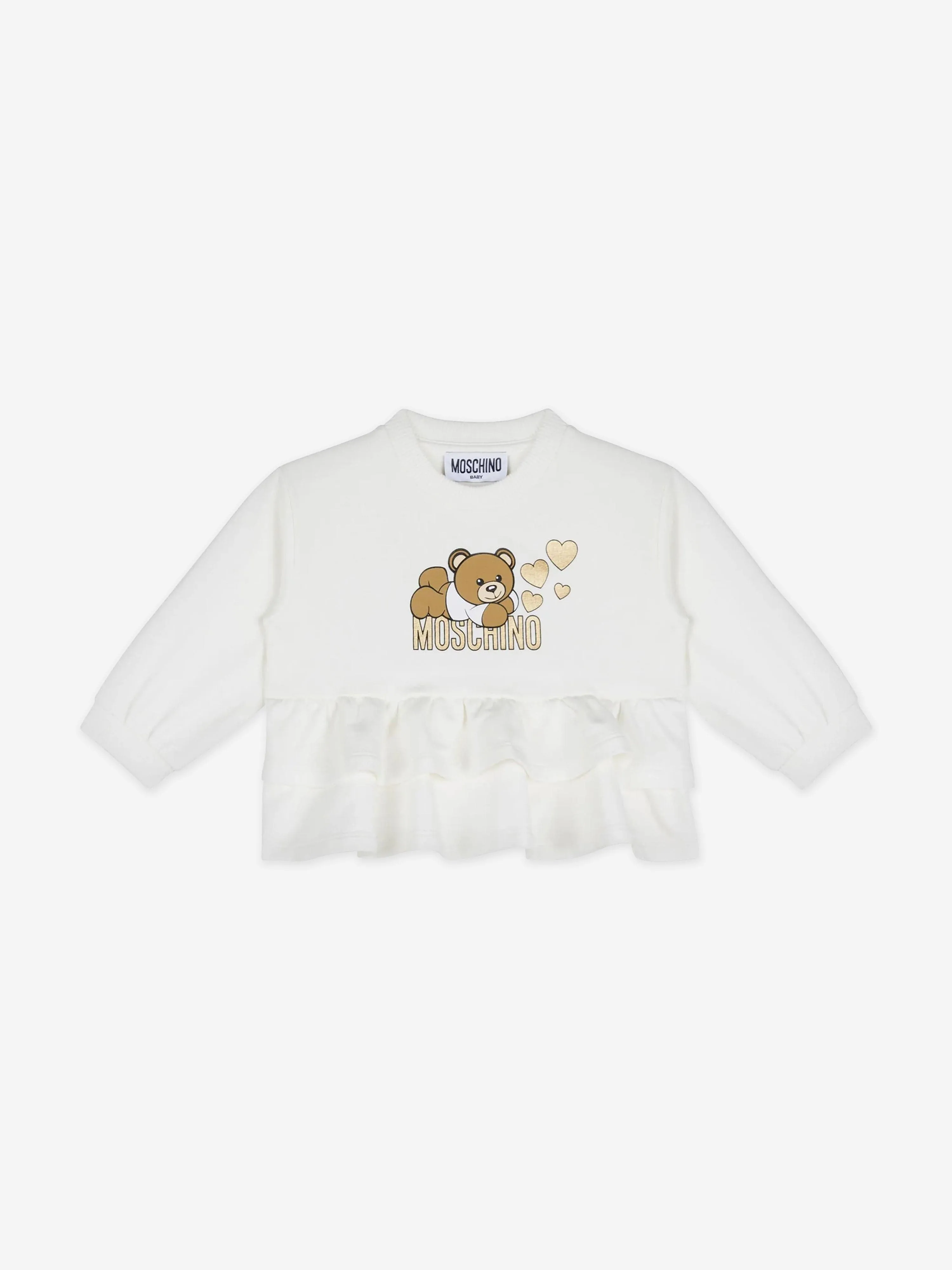 Moschino Baby Girls Bear Logo Tracksuit in Ivory