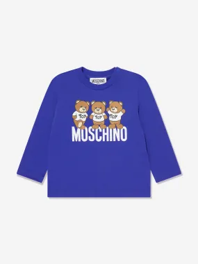 Moschino Baby Long Sleeve T-Shirt in Blue