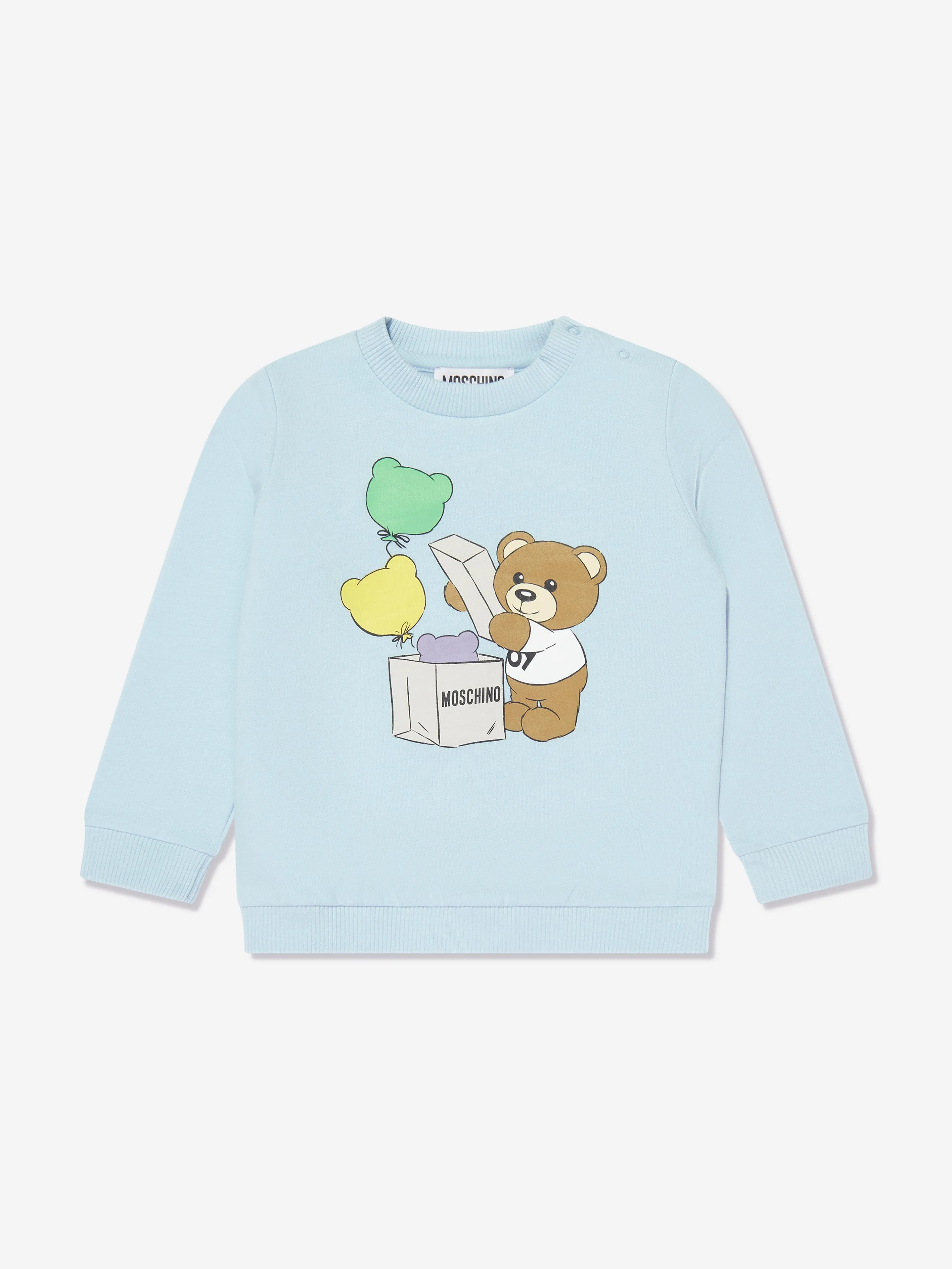 Moschino Baby Teddy Bear Sweatshirt in Blue