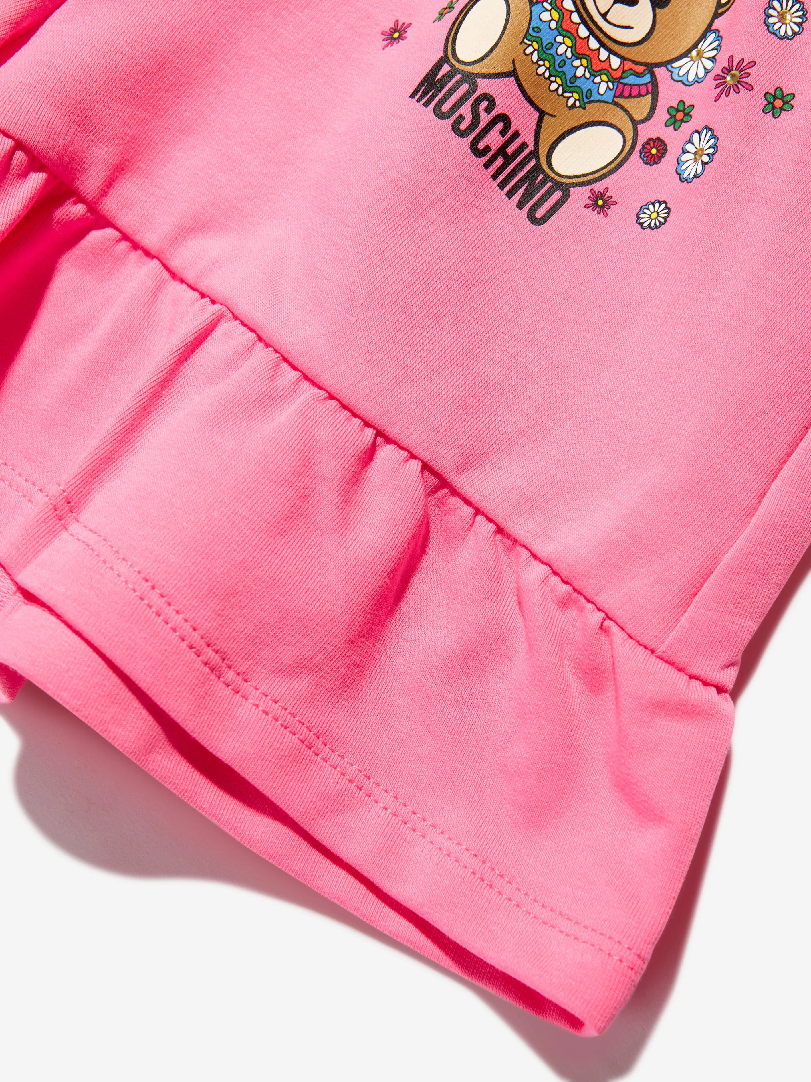 Moschino Girls Teddy Flower Shorts in Pink