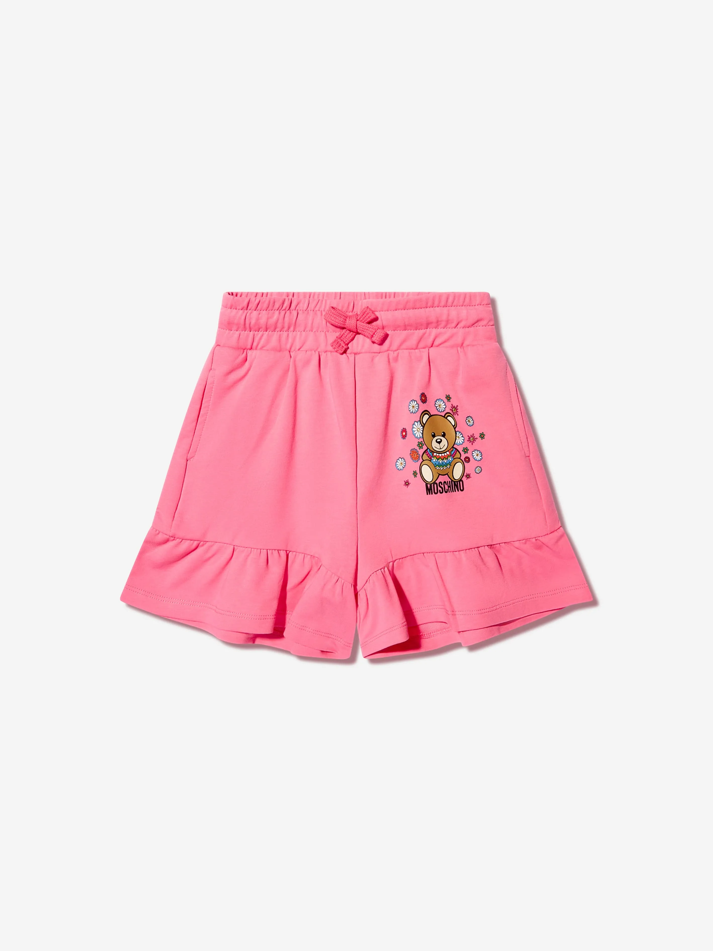 Moschino Girls Teddy Flower Shorts in Pink