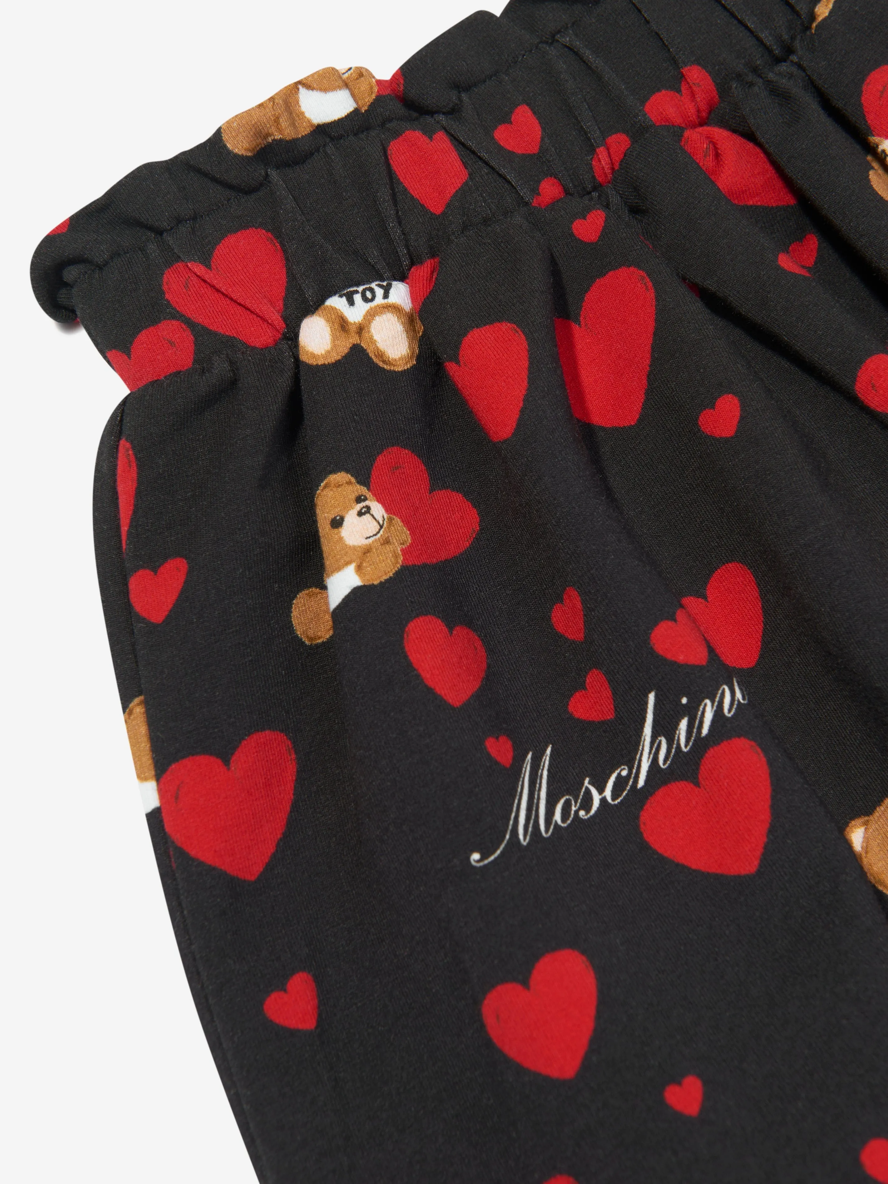 Moschino Girls Teddy Hearts Skirt in Black