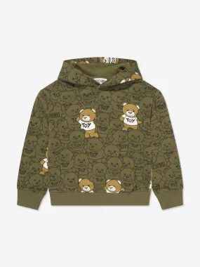 Moschino Kids Teddy Bear Hoodie in Green