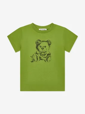 Moschino Kids Teddy Toy T-Shirt in Green