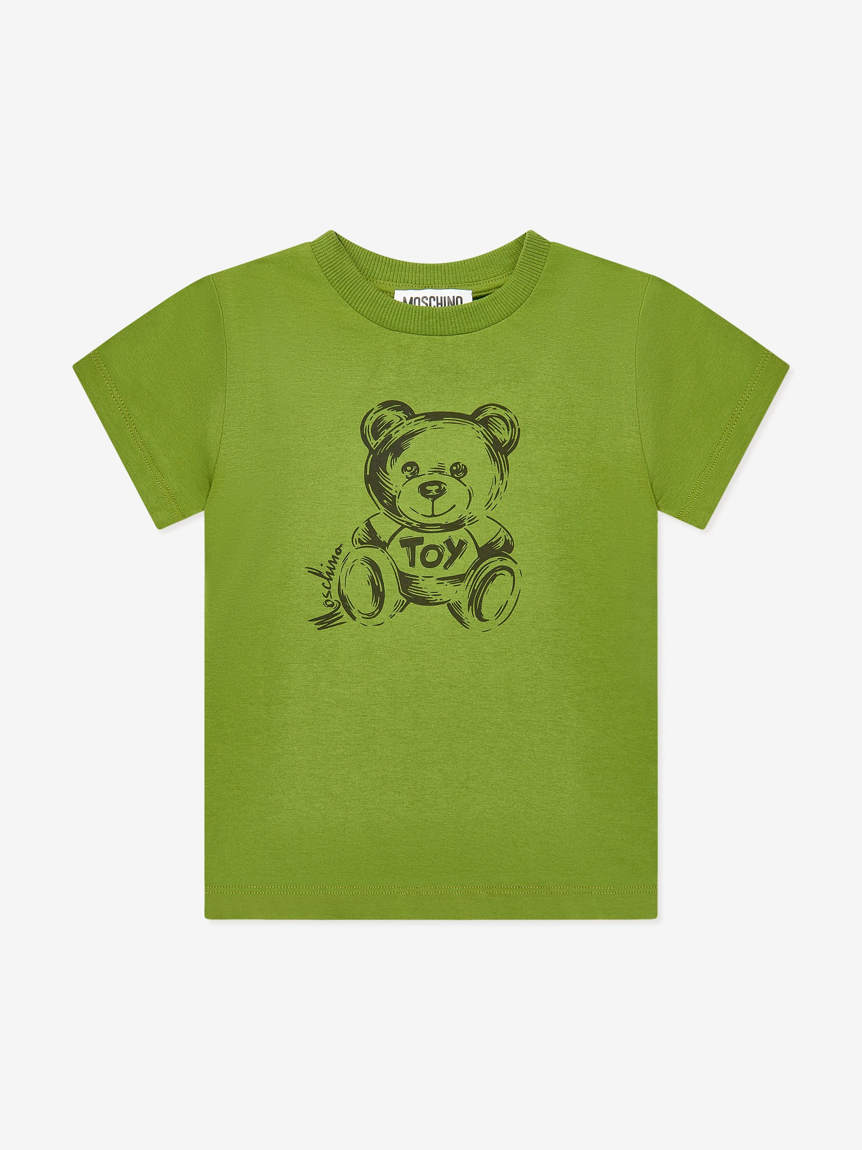 Moschino Kids Teddy Toy T-Shirt in Green